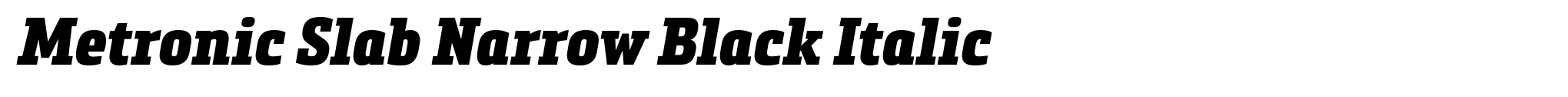 Metronic Slab Narrow Black Italic image